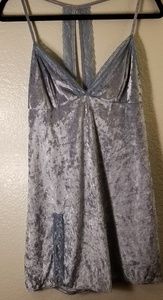 Blue Velvet Lingerie Night Gown